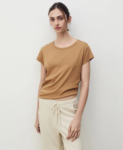 Mango Women's Cotton Short Sleeve T-Shirt