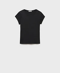 Mango Women's Cotton Short Sleeve T-Shirt