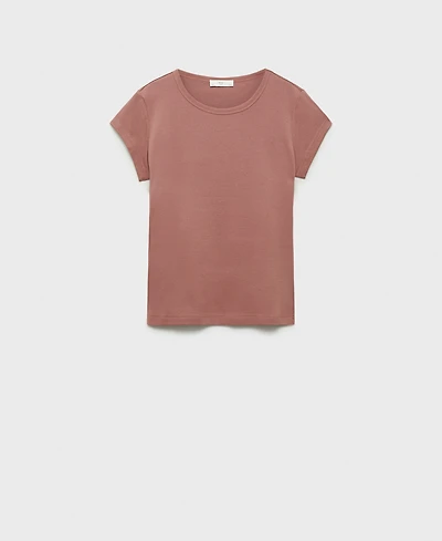 Mango Women's Cotton Short Sleeve T-Shirt
