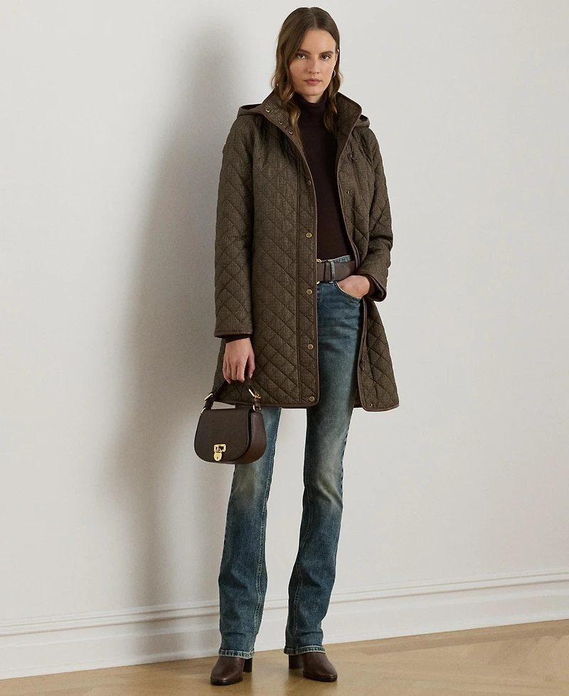 Lauren Ralph Women's Hooded Quilted Coat