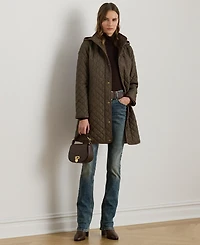 Lauren Ralph Women's Hooded Quilted Coat
