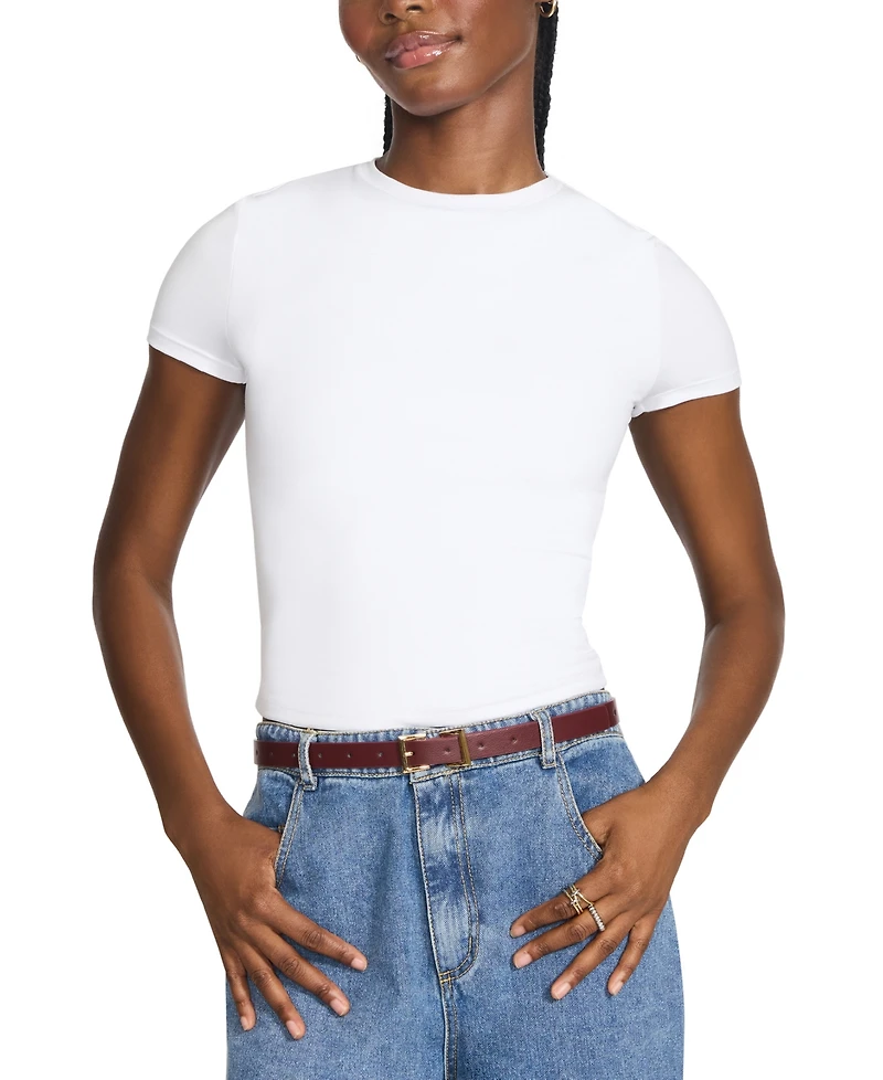 Steve Madden Textured Faux-Leather Belts, Set of 3