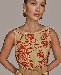 Donna Karan New York Women's Belted A-Line Dress
