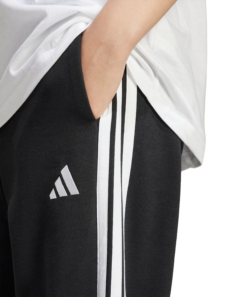 adidas Women's Essentials 3-Stripes Pull On Fleece Loose Pants