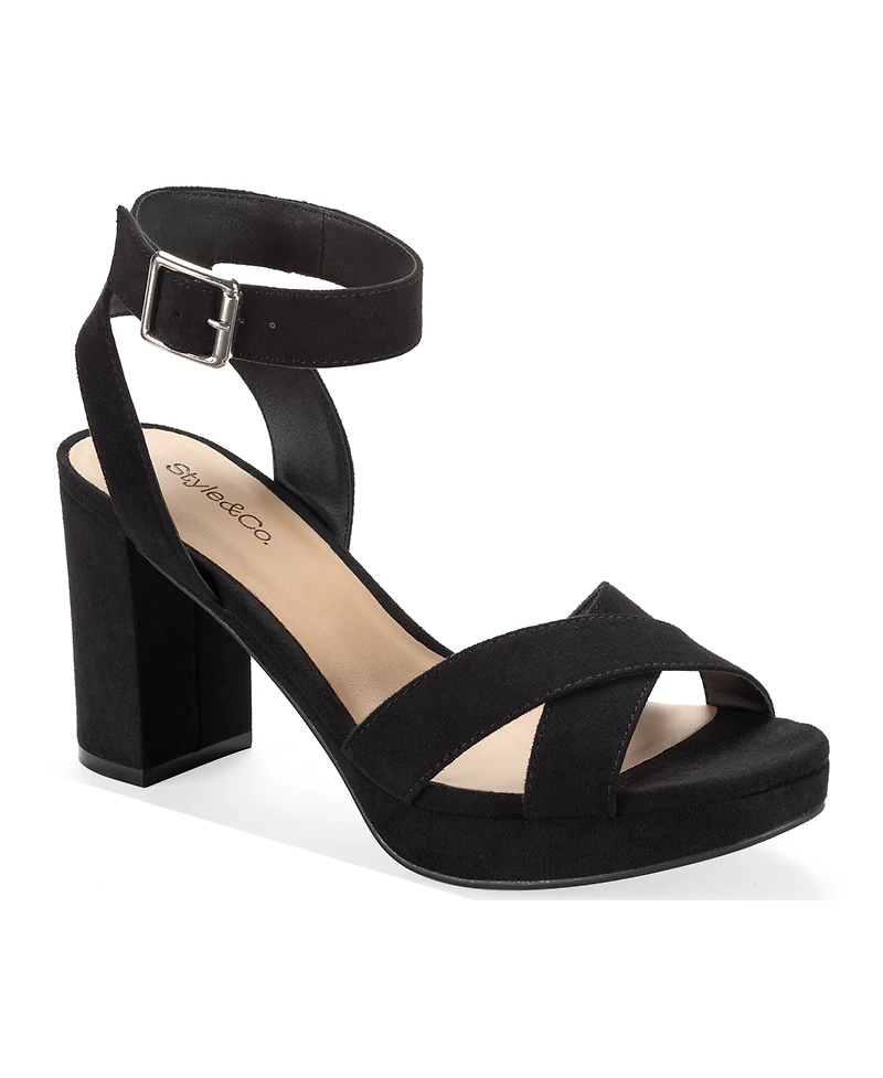 Style & Co Women's Shannonn Block-Heel Dress Sandals, Exclusively at Macy's