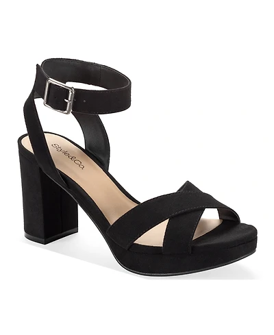 Style & Co Women's Shannonn Block-Heel Dress Sandals, Exclusively at Macy's