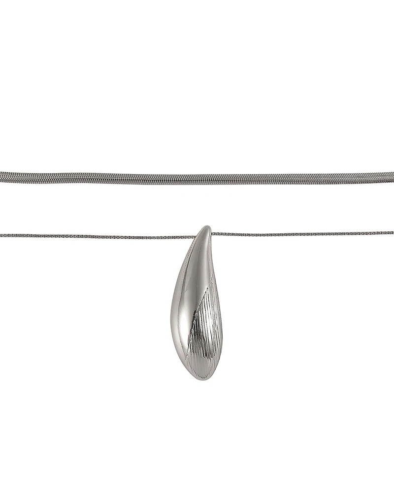 Laundry by Shelli Segal Silver Tone 2pc Pendant Necklace Set