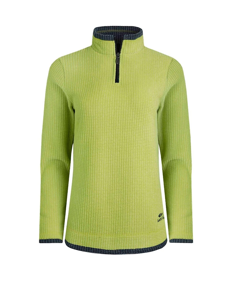 Weird Fish Women's Beye 1/4 Zip Grid Fleece