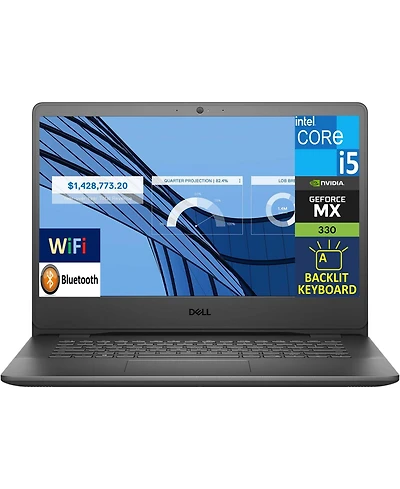 Dell Vostro 3400 14.0" Hd Business Laptop (4-Core Intel i5-1135G7, 16GB Ram, 256GB Ssd + 1TBHDD, GeForce MX330,Acbt, Sd Reader, Usb 3.1, Win 10 P