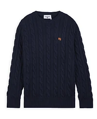 Members Only Men's Crew Neck Cable Knit Sweater