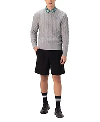 Members Only Men's Crew Neck Cable Knit Sweater