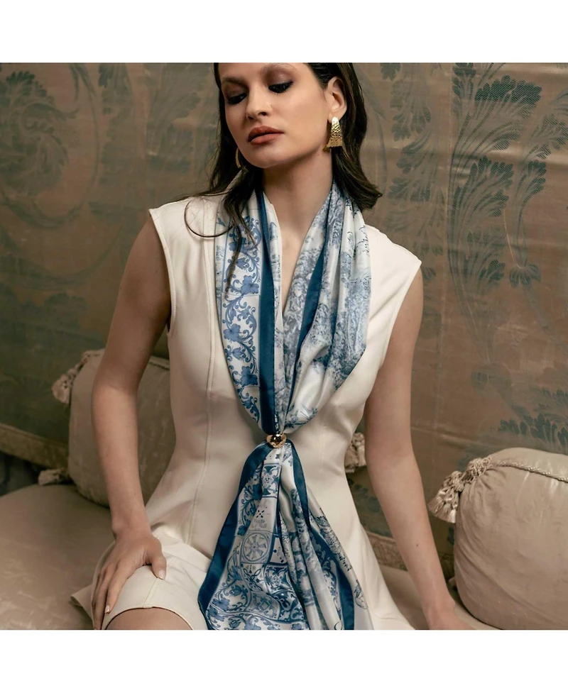 Toile - Long Silk Scarf for Women