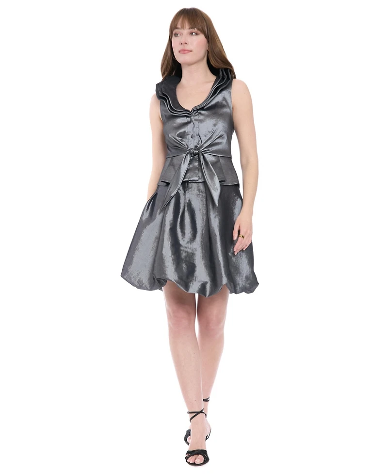 Muse Women's Triple-Collar Sleeveless Top