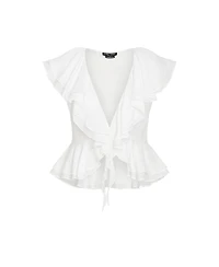 City Chic Plus Sweet Ruffle Top