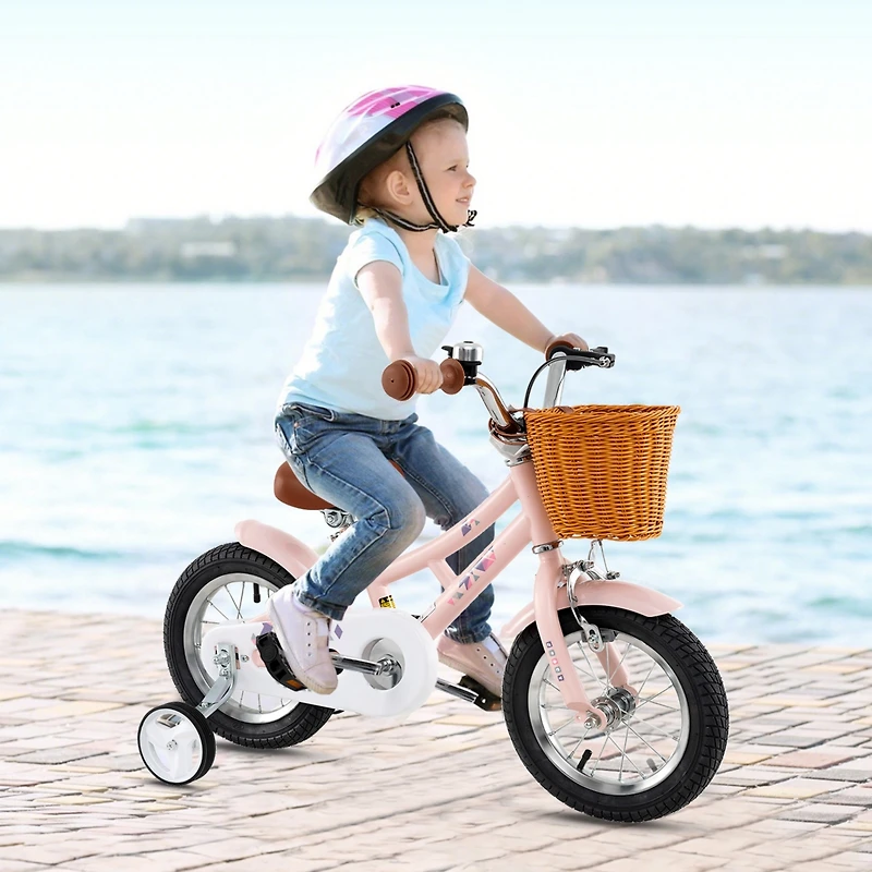 Kids Retro Bike with Adjustable Height and Basket Fun and Stylish Bicycle