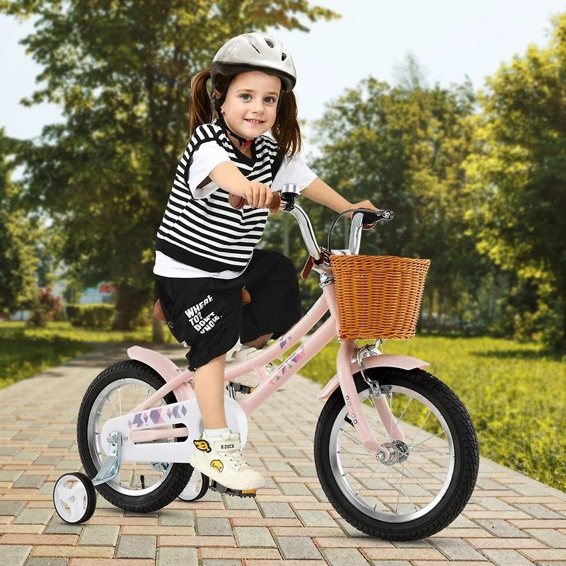 Kids Retro Bike with Adjustable Height and Basket Fun and Stylish Bicycle