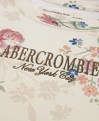 abercrombie kids Little and Big Girls Floral Crewneck Sweatshirt