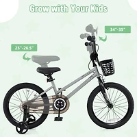 Kids Bike with Adjustable Seat and Transparent Chain Cover