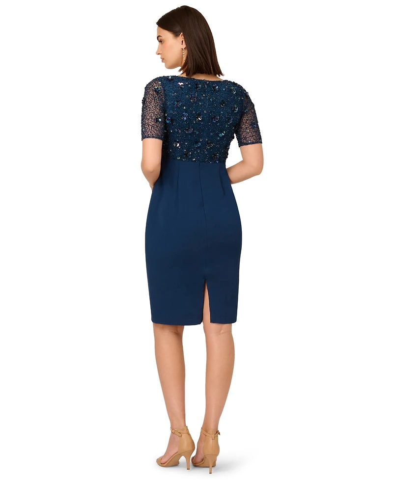 Adrianna Papell Women's Square-Neck Sheath Dress