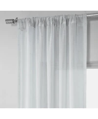 Half Price Drapes Aspen White Textured Faux Linen Sheer Curtain