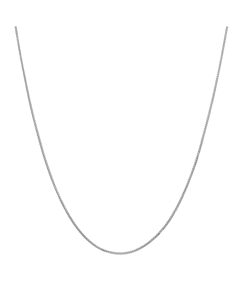 Steeltime Women's Sterling Silver Box Chain Necklace