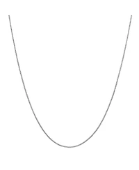 Steeltime Women's Sterling Silver Box Chain Necklace