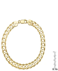 Steeltime Unisex Silver Diamond Cut Curb Link Bracelet