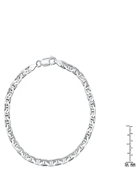 Steeltime Unisex Sterling Silver 120 Mariner Superflat 8.5" Bracelet