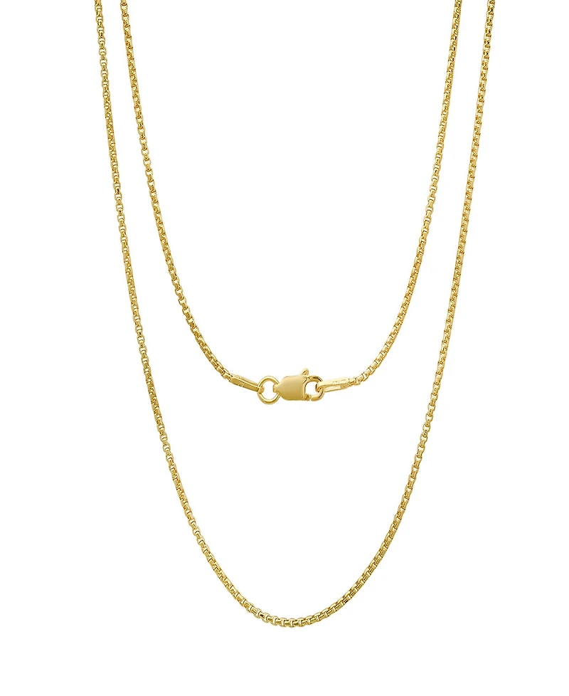 Steeltime Unisex 14K Gold Plated Box Chain Necklace