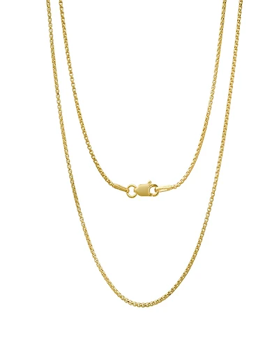 Steeltime Unisex 14K Gold Plated Box Chain Necklace