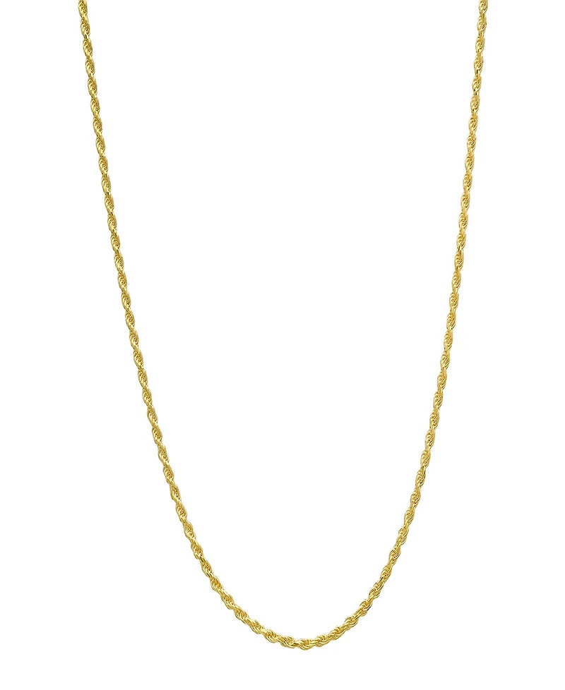 Steeltime Unisex 14K Gold Plated Rope Chain Necklace
