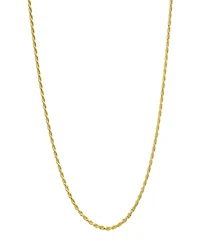 Steeltime Unisex 14K Gold Plated Rope Chain Necklace