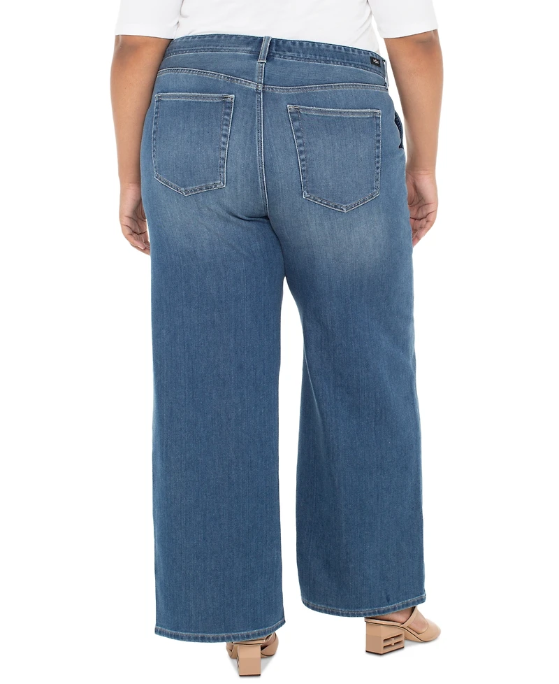 Liverpool Los Angeles Plus Weekender High-Rise Wide-Leg Jeans