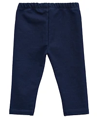 Guess Baby Girls 2-Piece Long Sleeve Yarn Dye Stripe T-Shirt and Knit Denim Pants Set