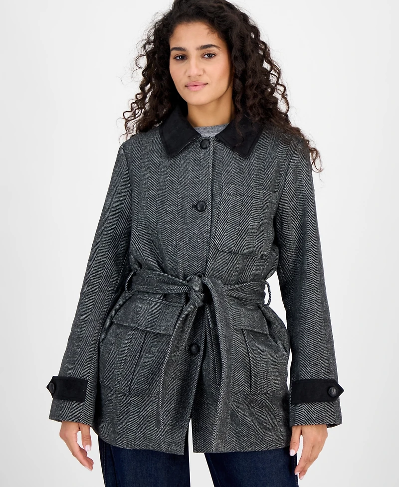 Steve Madden Women's Belted Single-Breasted Jacket