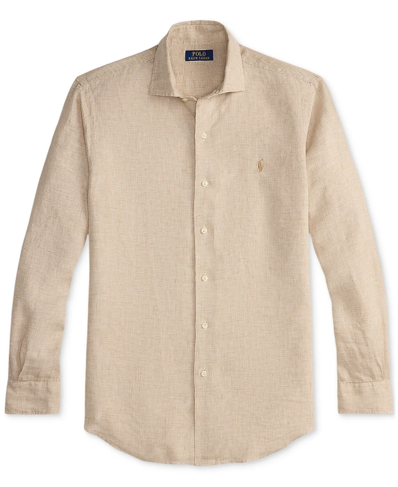 Polo Ralph Lauren Men's Classic-Fit Houndstooth Linen Shirt