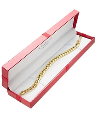 Lightweight Men's Cuban Chain Link Bracelet (10mm) in 14k Gold