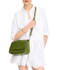 Kate Spade New York Hudson Pebbled Leather Flap Small Shoulder Bag
