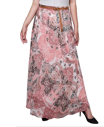 Ny Collection Plus Chiffon Maxi Skirt