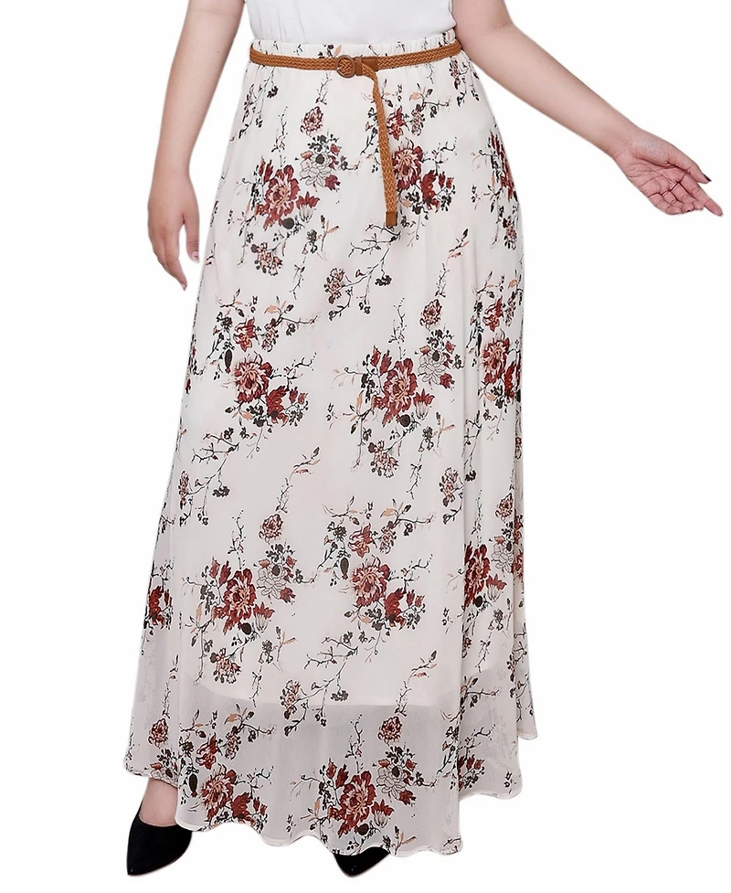 Ny Collection Plus Chiffon Maxi Skirt
