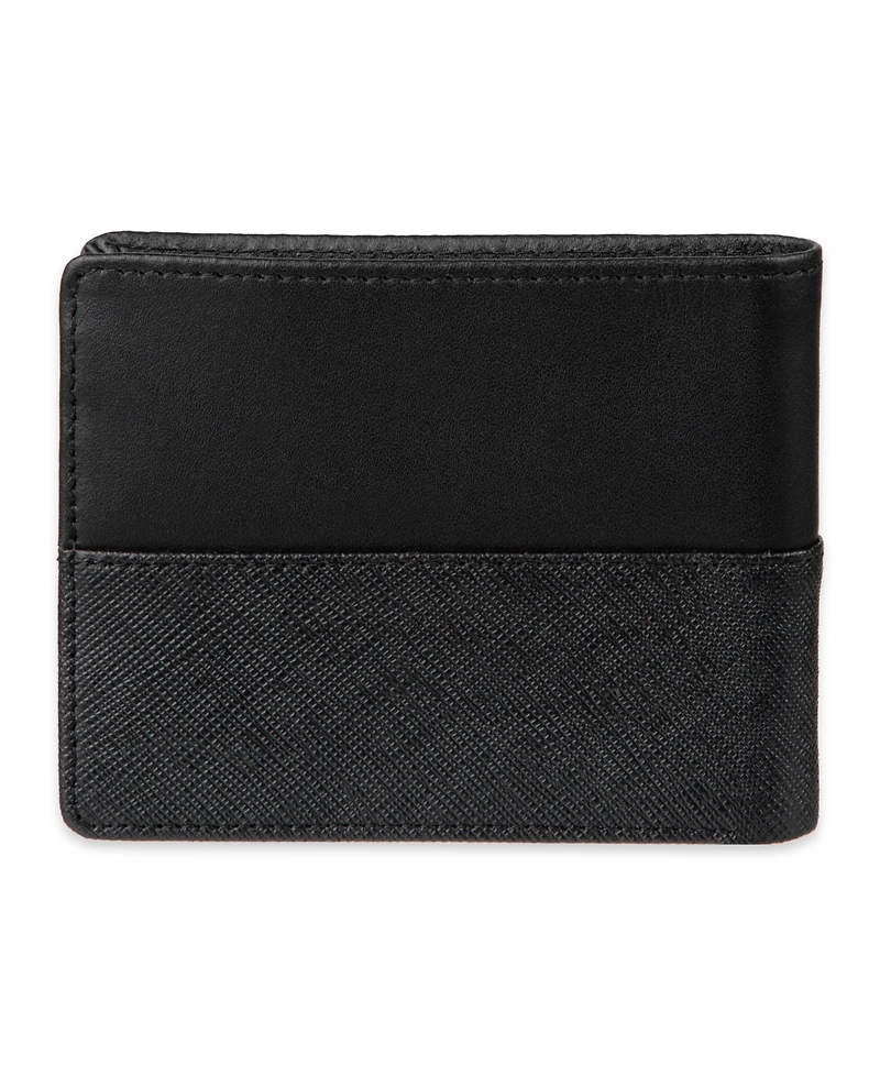 Calvin Klein Men's Rfid Overlapping Saffiano Slimfold Wallet