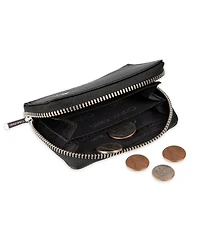 Calvin Klein Men's Rfid Textured Leather Gusset Card Case Wallet