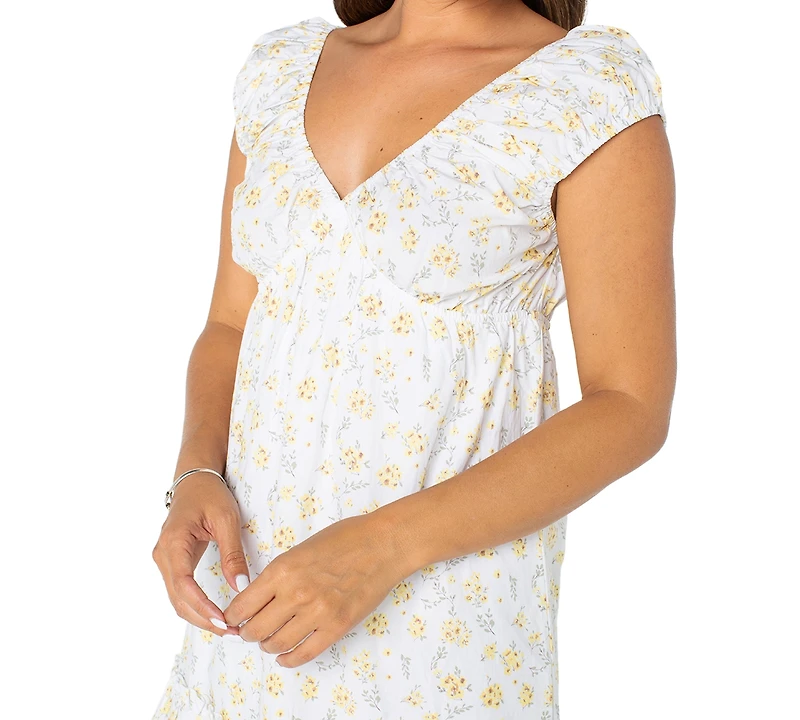 Celebrity Pink Juniors' Printed Babydoll Mini Dress