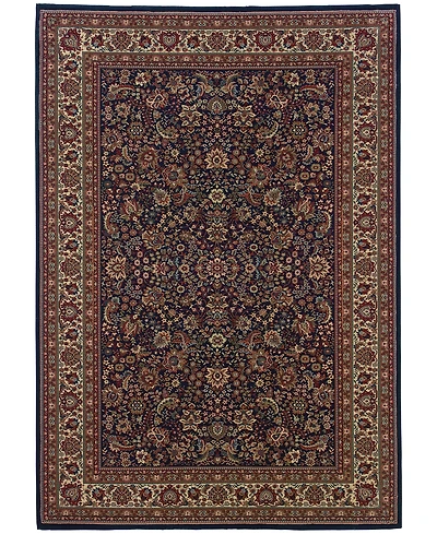 Oriental Weavers Ariana 113B Sarouk Navy Area Rug 4' x 6'