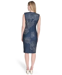 Calvin Klein Petite Sleeveless Scuba Sheath Dress
