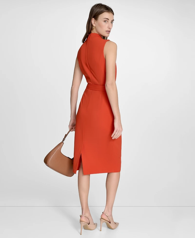 Calvin Klein Women's Sleeveless Midi Sheath Dress