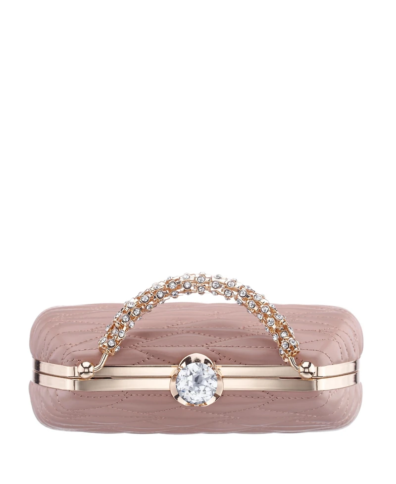 Nina Quilted Minaudiere Handle Clutch Bag