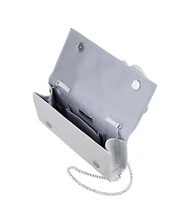 Nina Large Crystal Flower Slim Clutch Bag