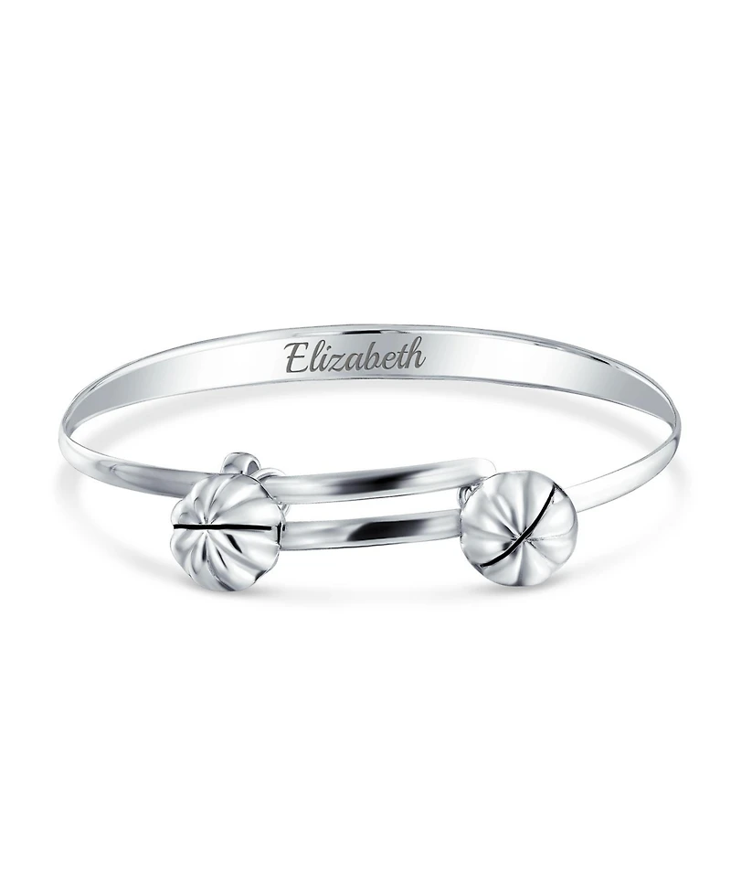 Bling Jewelry Jingle Bells Butterfly Bangle Bracelet Small Wrist 6.5 Inch .925 Sterling Silver Bells Silver Plated Adjustable