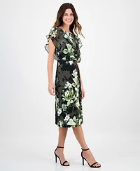 Connected Women's Chiffon-Bodice A-Line Dress